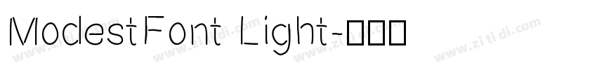 ModestFont Light字体转换